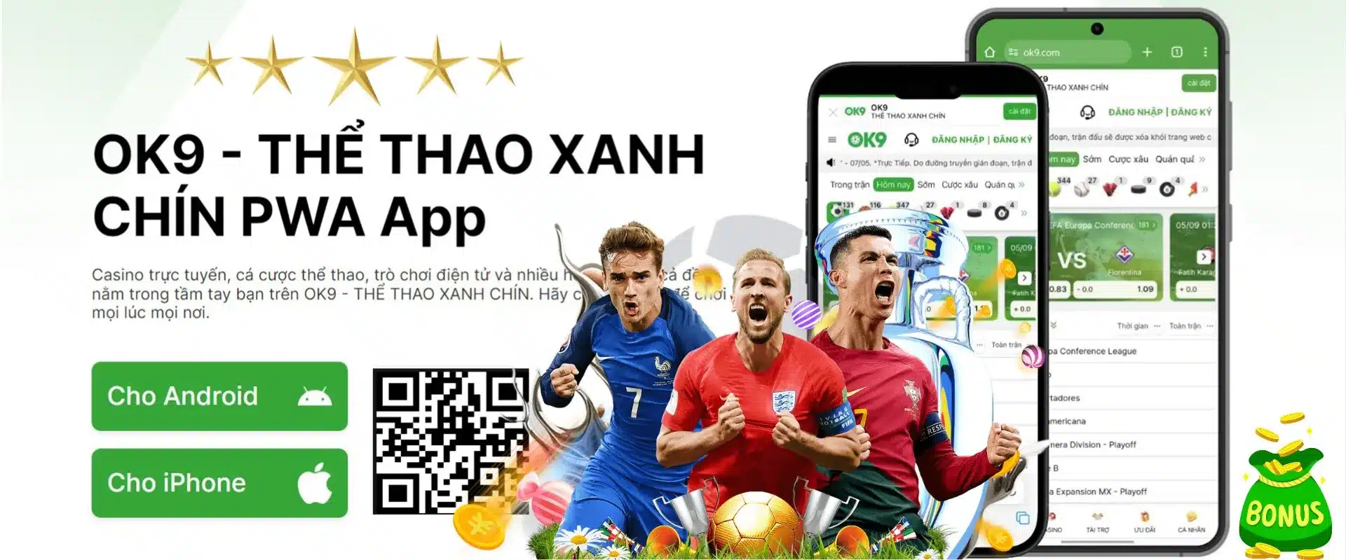 OK9 sảnh thể thao xanh chín